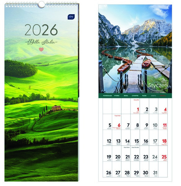 Kalendarz paskowy 17x41cm Widoki Interdruk